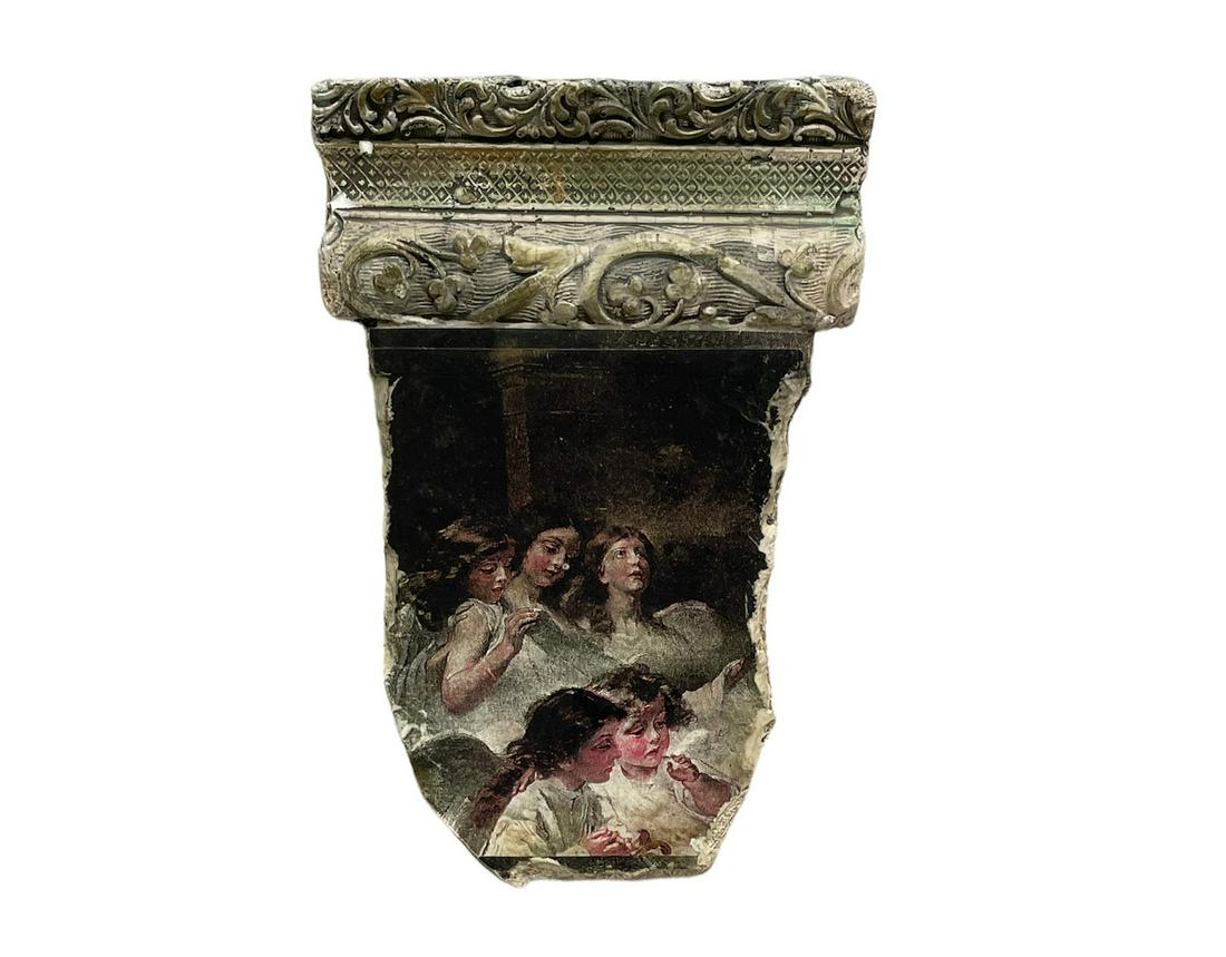 Terracotta Artifact with Painted Scene (1 of 3)