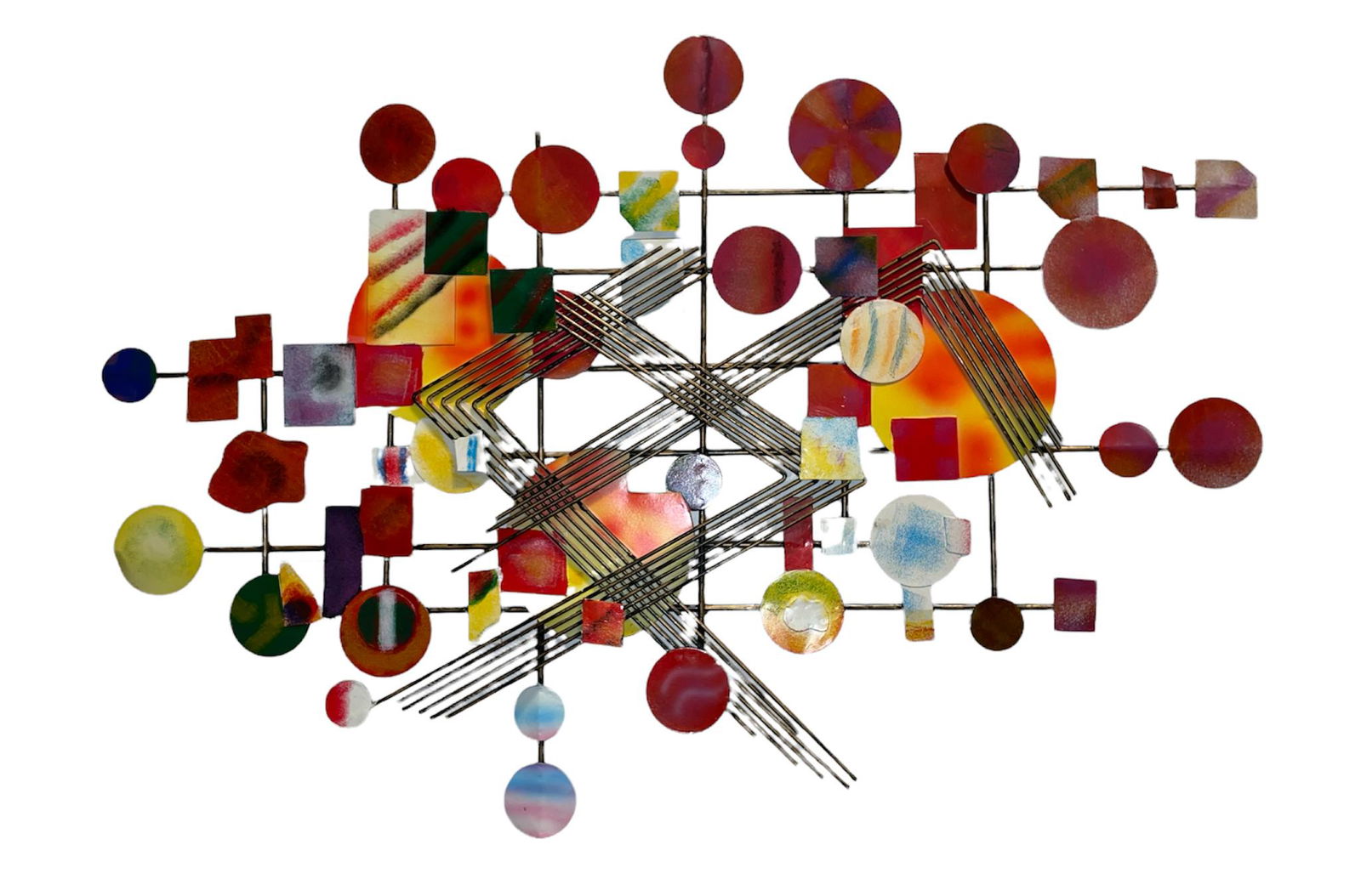 Mid Century Abstract Metal Wall Hanging (1 of 3)