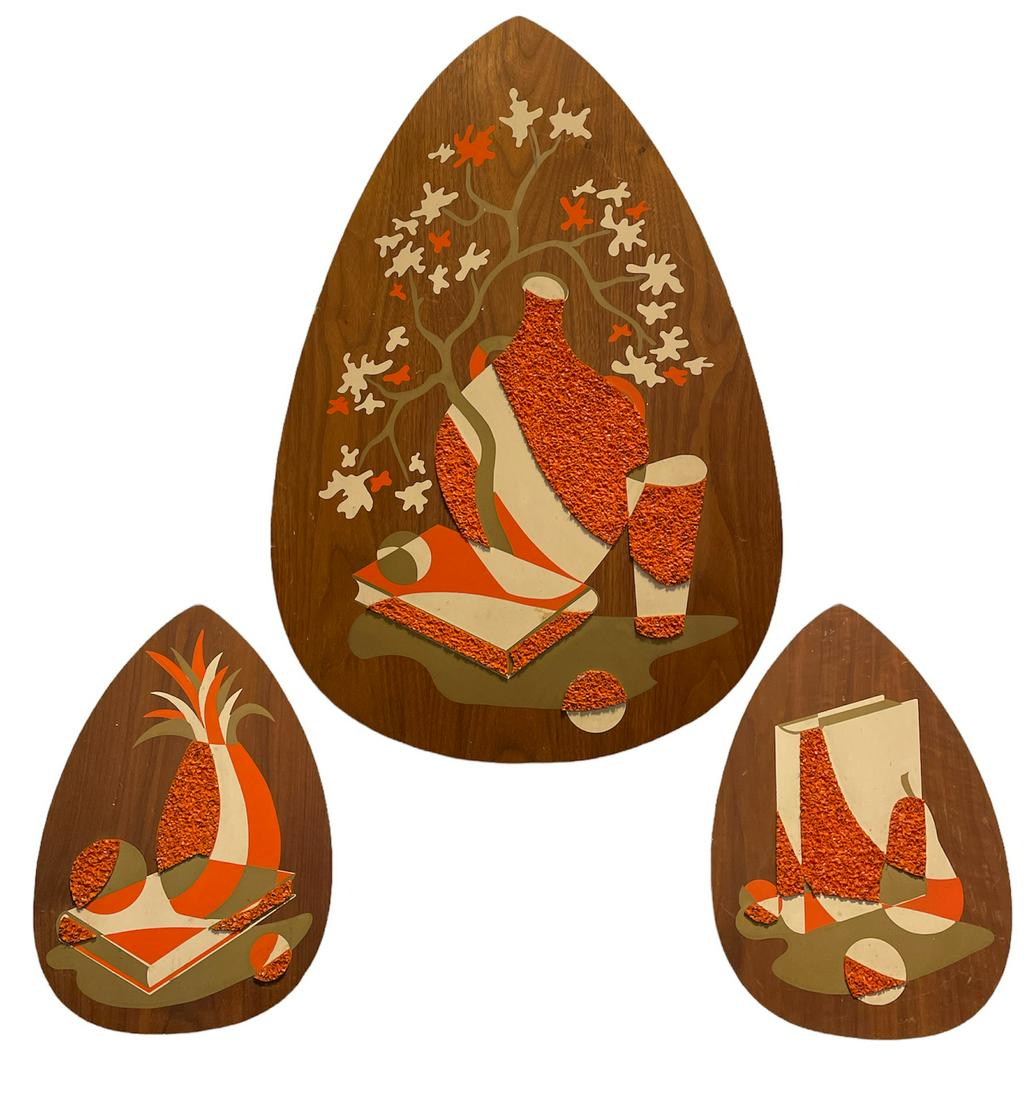 1960s ILLINOIS MOULDING CO. Mid Century Acrylic Popcorn Wall Art (1 of 3)