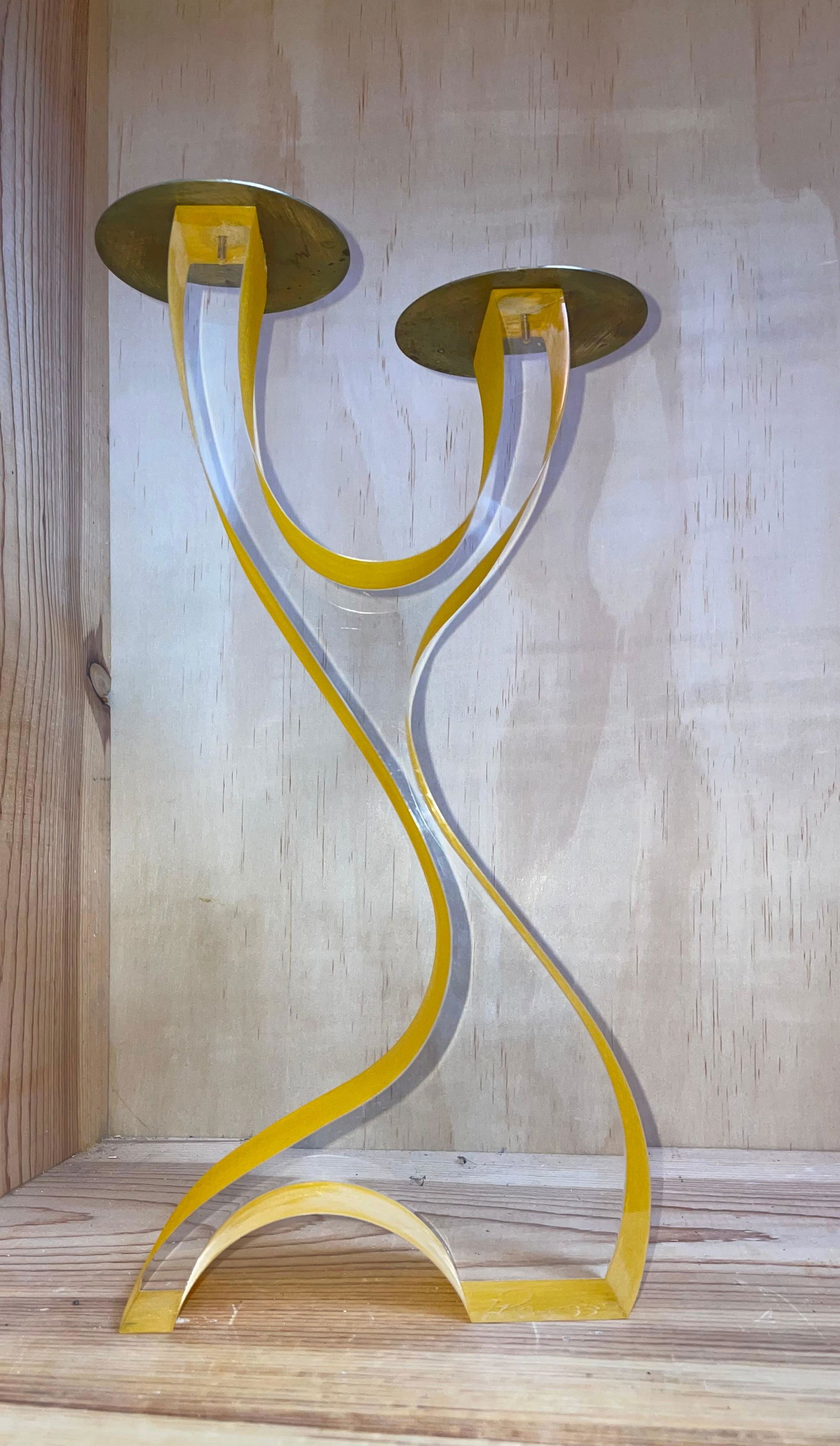 CEC LEPAGE Lucite Candleholder Sculpture (1 of 3)