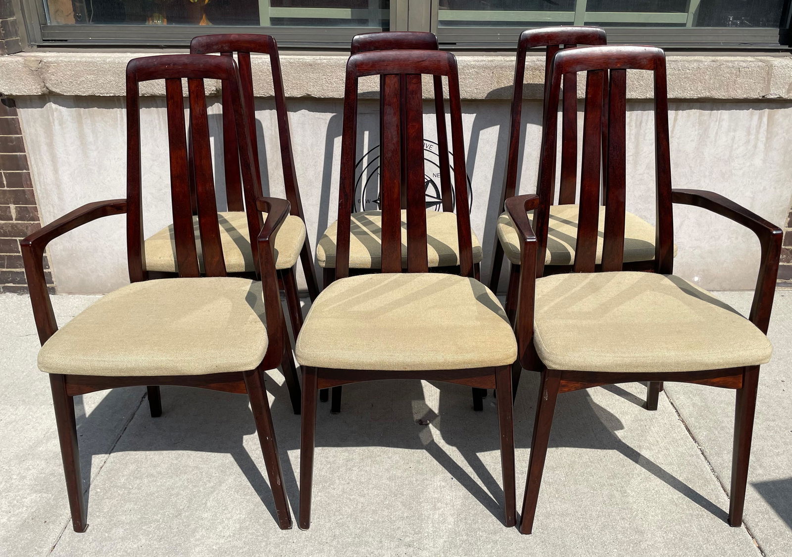 Set 6 Mid Century Rosewood Dining Chairs SVEGARDS MARKEYD (1 of 6)