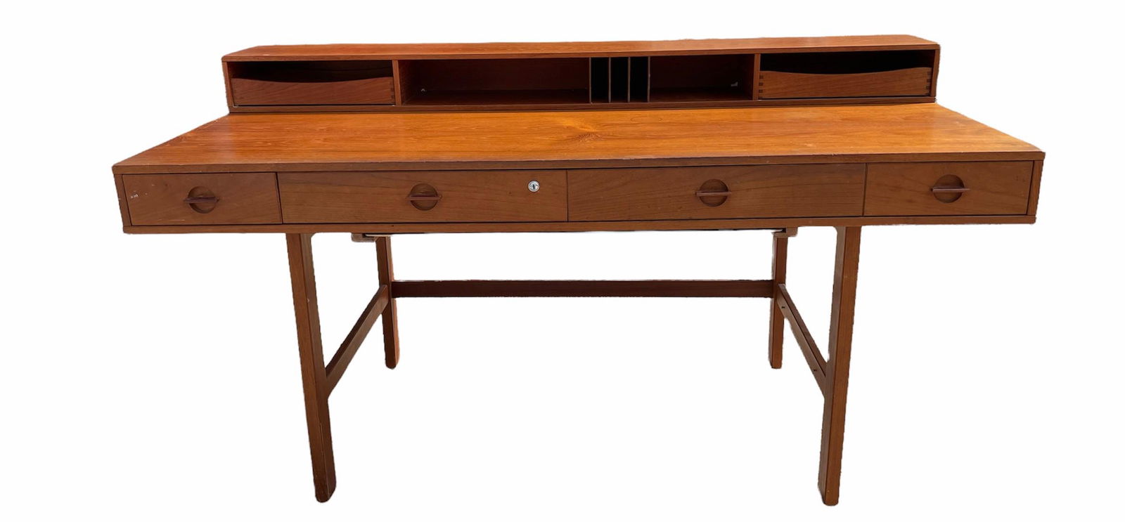 PETER LOVIG NIELSON for LOVIG DANSK Flip Top Desk Denmark: 34in H to back x 29in H to front x 64in L x 29in D
