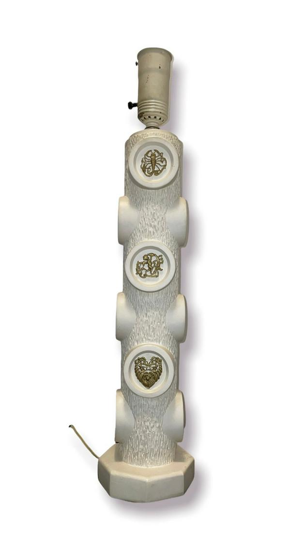 Pair Mid Century Ceramic Astrological Lamps (1 of 7)