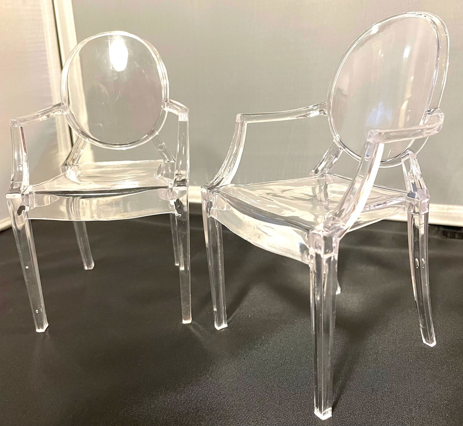 Pair of Miniature Lucite Ghost Chairs IMO PHILIPPE STARCK (1 of 3)