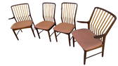 Set SVEND MADSEN for MOREDDI Danish Modern Dining Chairs