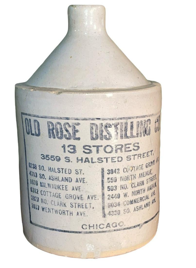 OLD ROSE DISTILLING CO. Vintage Stoneware Whiskey Jug (1 of 6)