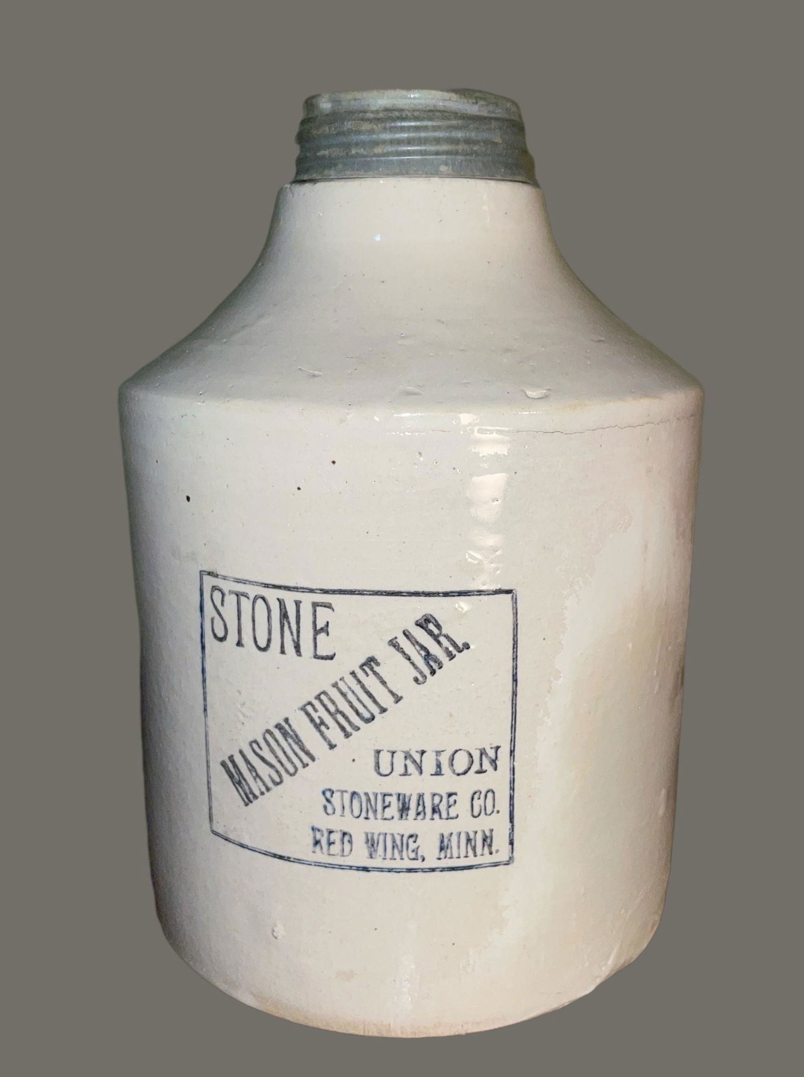 UNION RED WING MASON Fruit Jar Stoneware Stone Advertising Crock (1 of 8)
