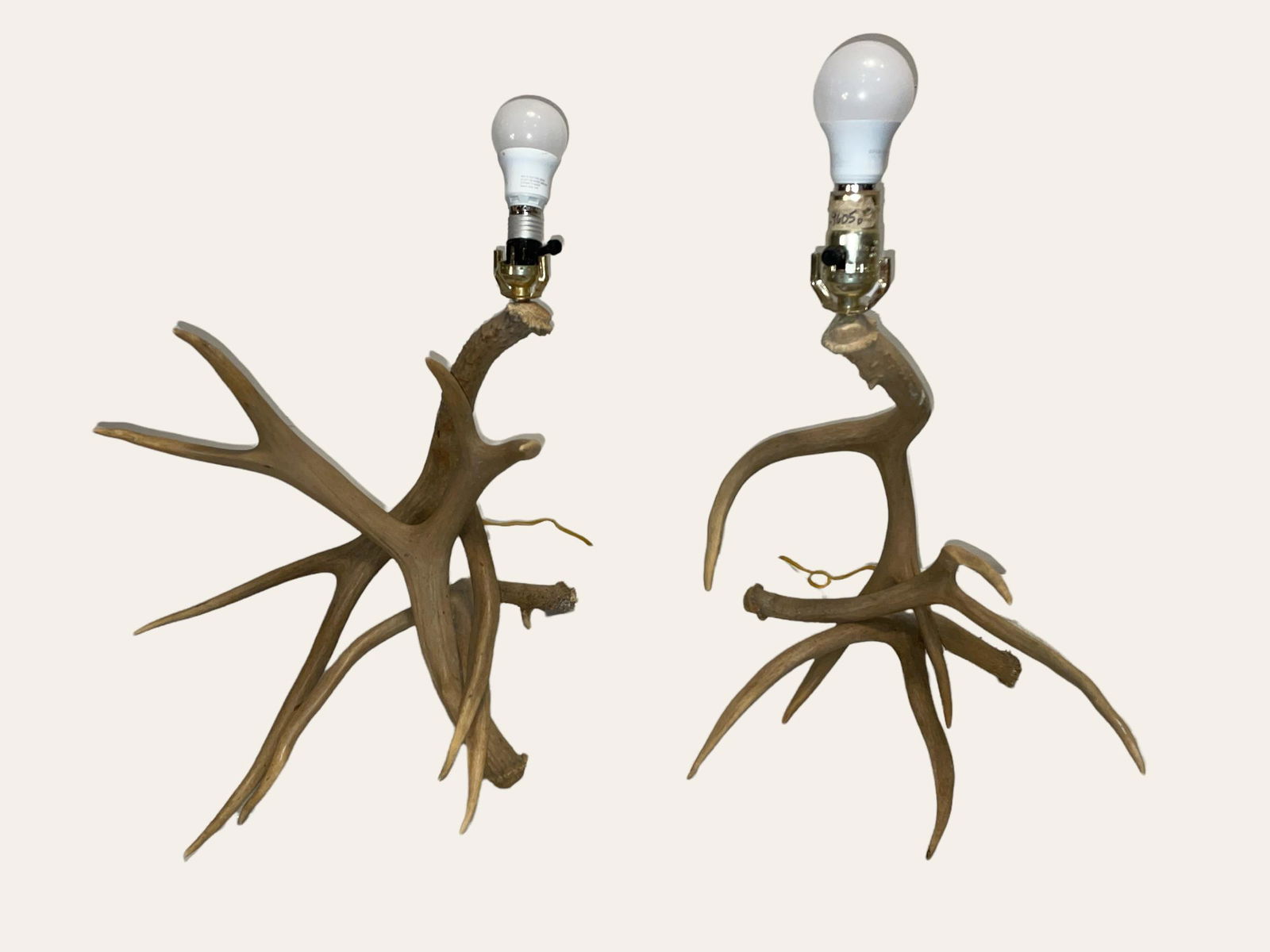 Pair of Rustic Antler Lamps (1 of 4)