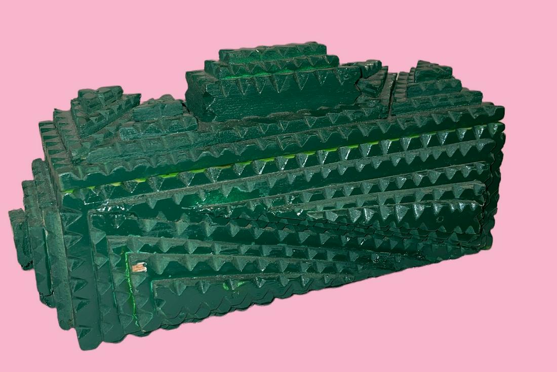 Signed POPS CASEY Handcrafted Folk Tramp Art Box (1 of 5)