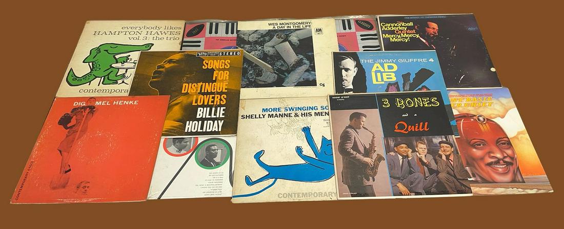 Collection 12 Vintage Jazz Vinyl Album Records SHELLY MANNE, BILLIE HOLIDAY, BASIE (1 of 7)