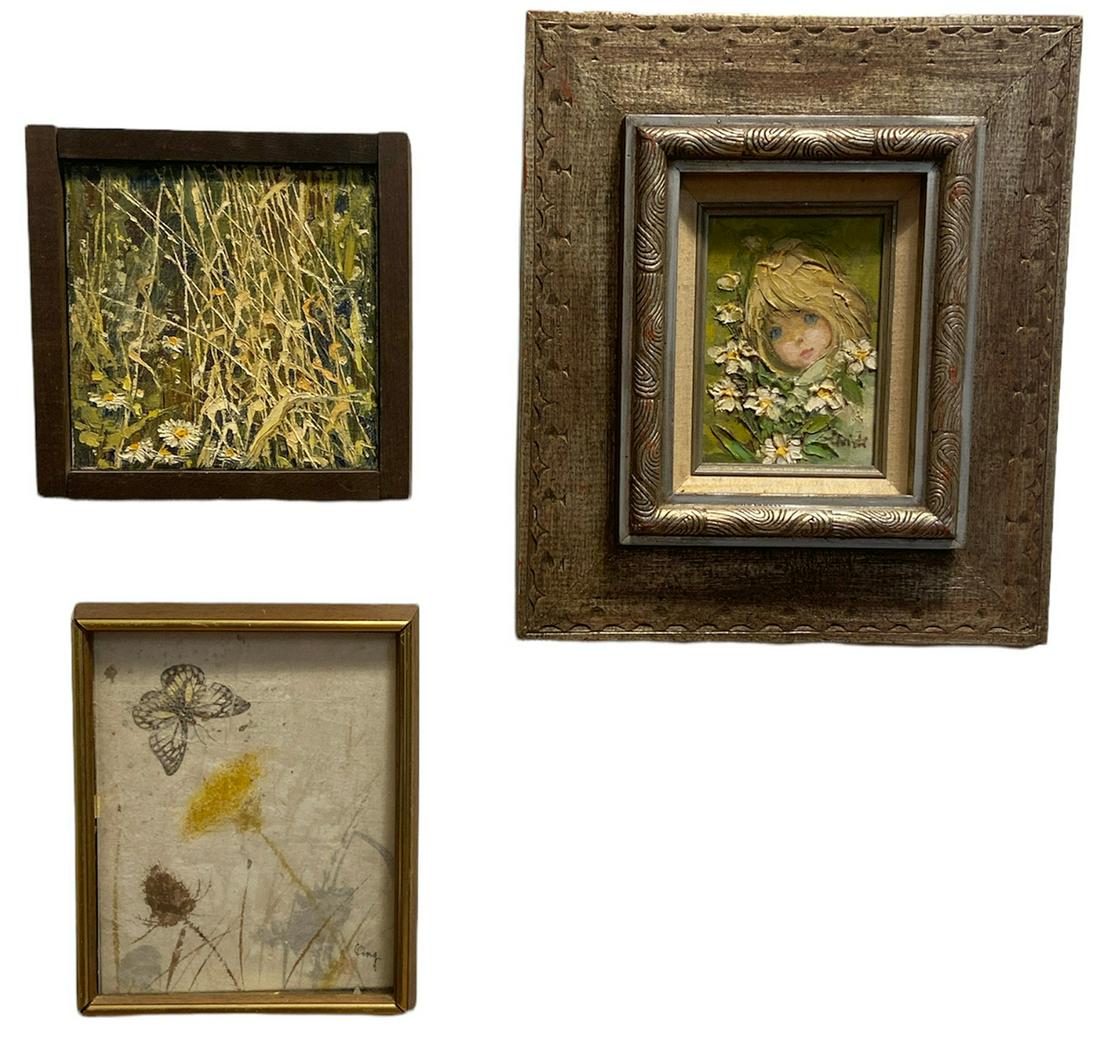 Collection Vintage Mixed Media Floral Art Works (1 of 6)