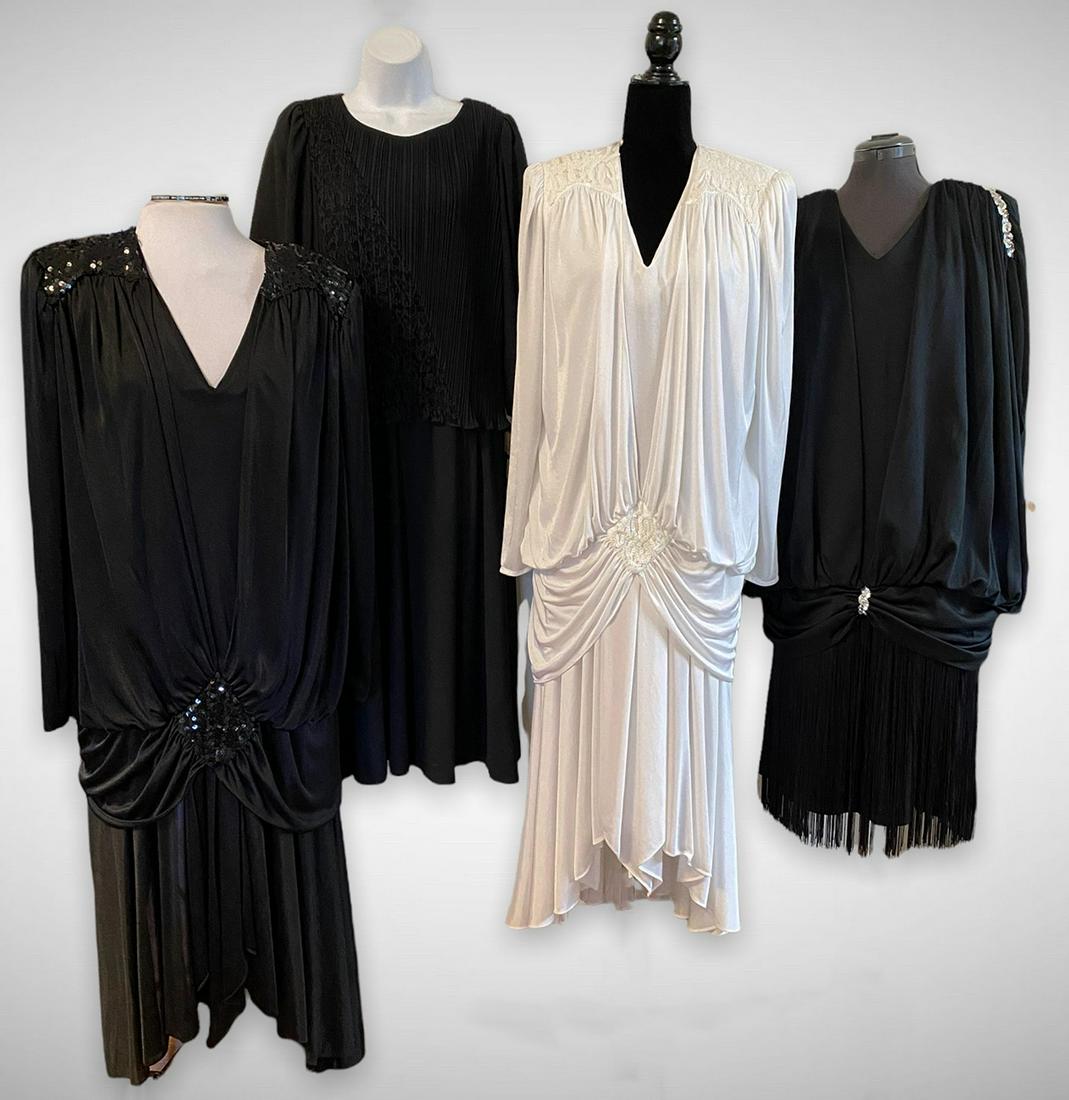 Vintage 1980's Formal Drop Waist Dresses (1 of 6)