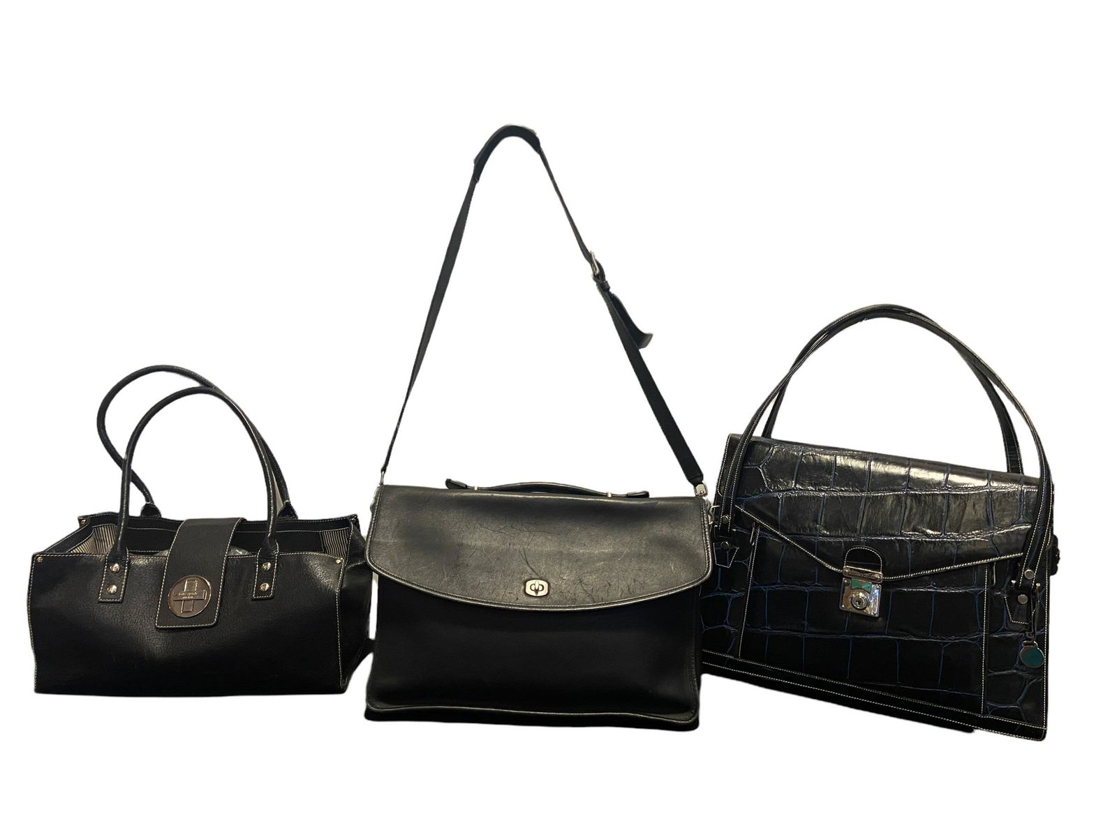 Three Vintage Leather Crocodile Womens Purses KATE SPADE DOONEY & BOURKE (1 of 9)