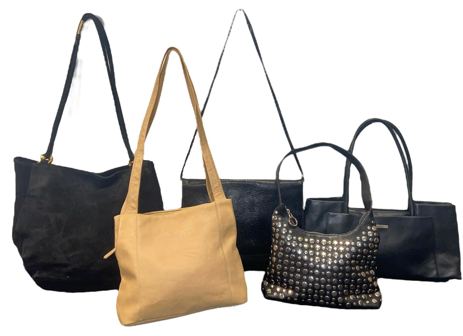 Collection Five Vintage Womens Suede Leather Purses TUMI TIGNANELLO (1 of 6)