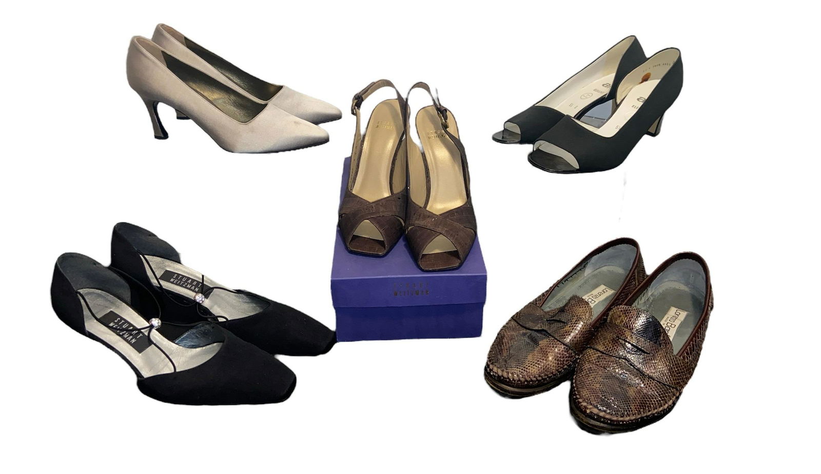 Collection Vintage Womens Heels YVES SAINT LAURENT STUART WEITZMAN: range in sizes 5.5 to sz 8