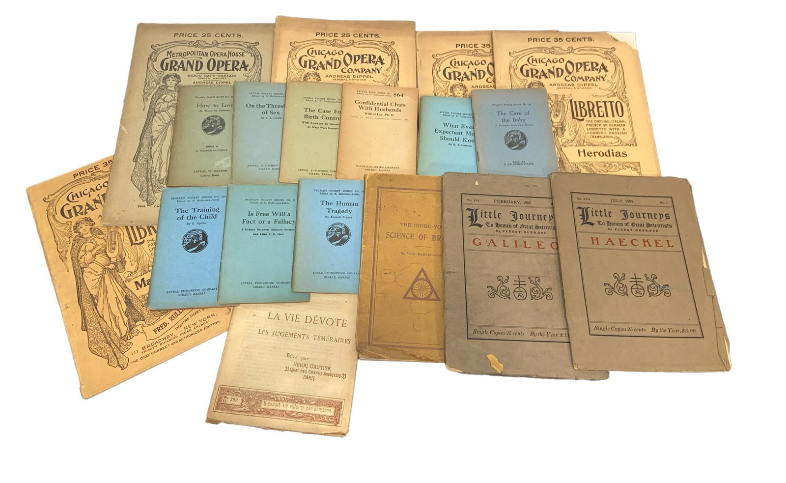 Vintage Ephemera Early 1900's Sex Birth Control Books: appeal pocket series books