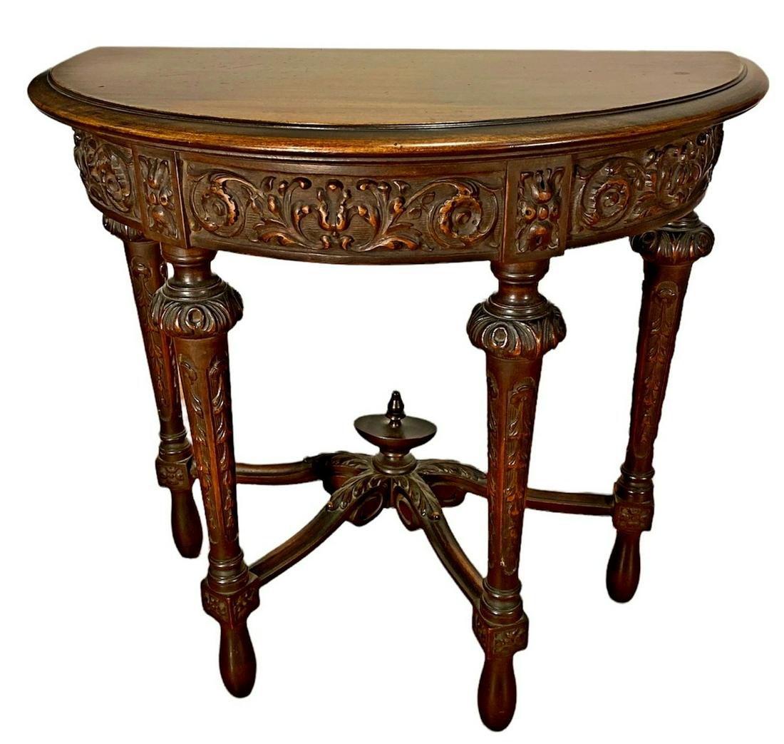 Carved Demilune Table (1 of 8)
