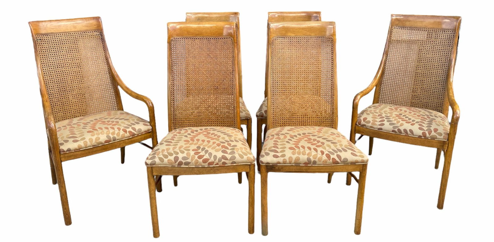 Drexel Heritage Mid Century Cane Back Dining Chairs Set of 6 (1 of 8)