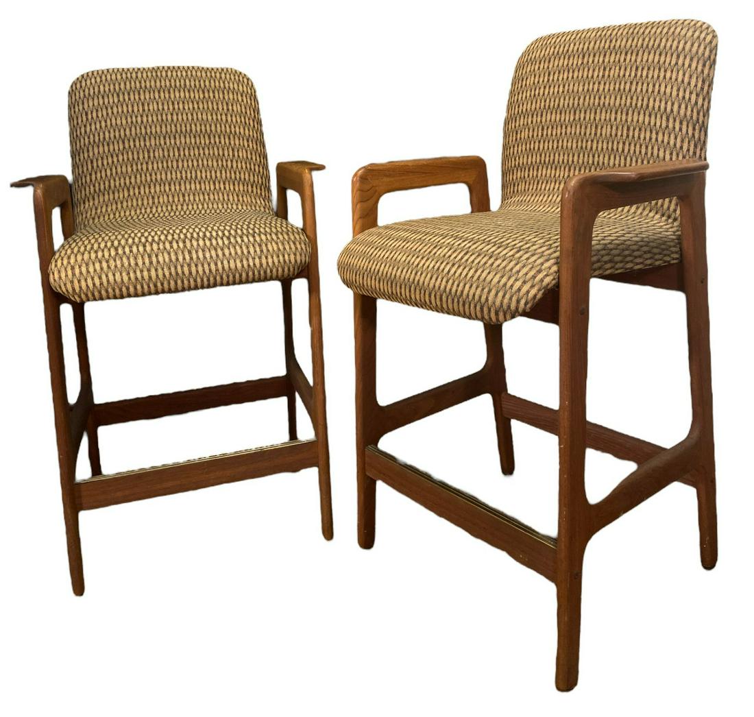 Pair Danish Modern Barstools by BENNY LINDEN (1 of 6)