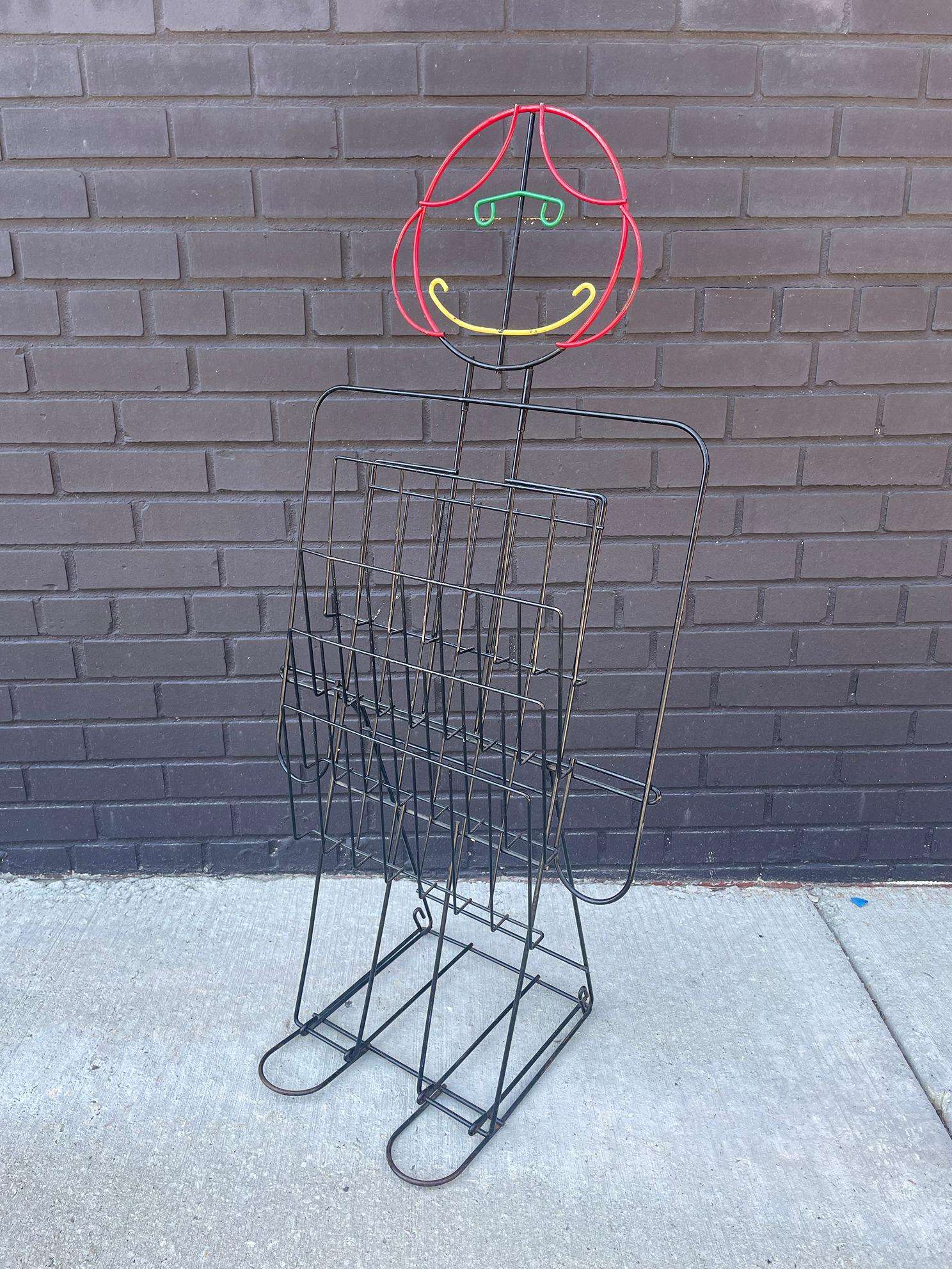 Figural Post-Modern Magazine Rack of a Man (1 of 6)