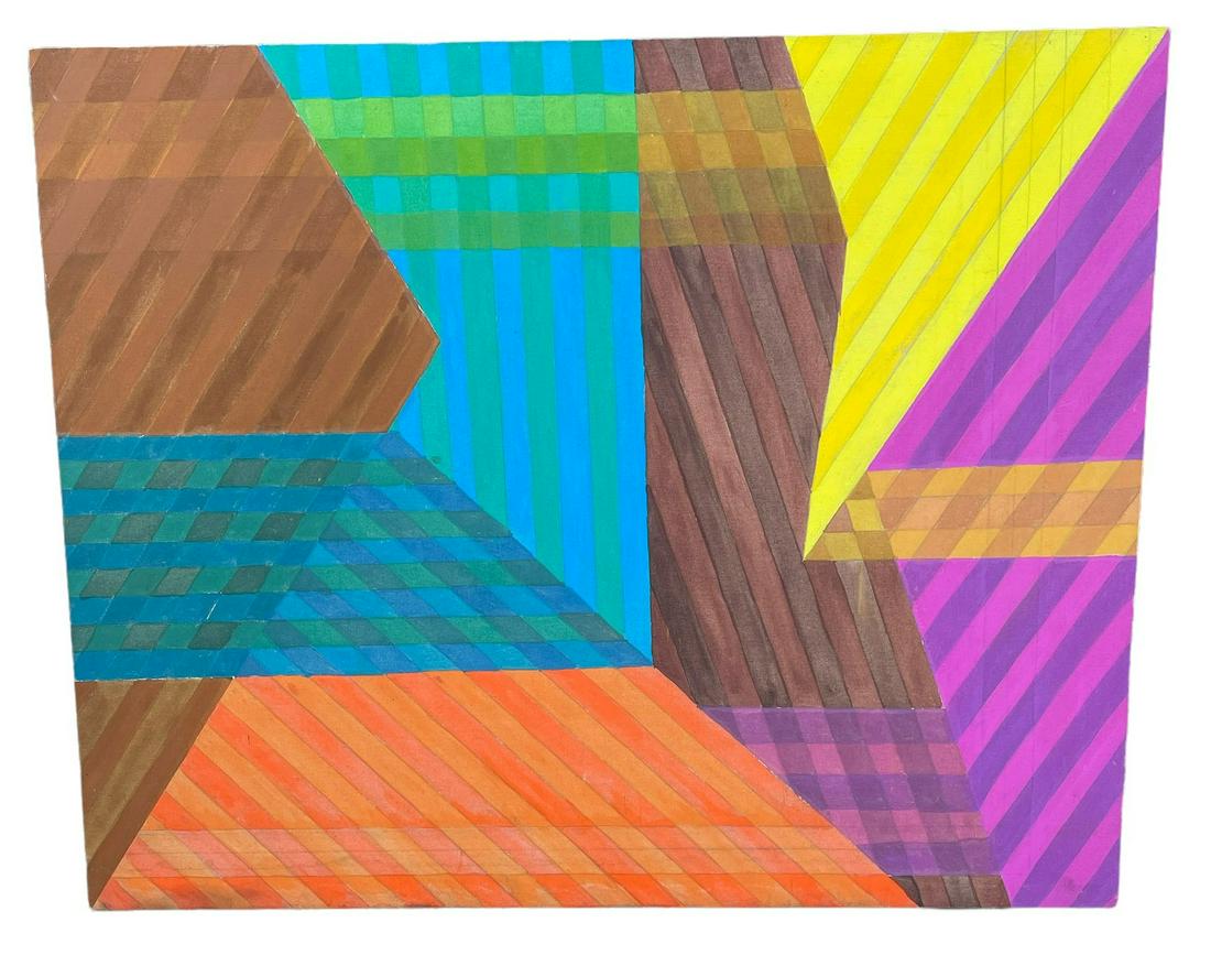 Mid Century Abstract Oil on Canvas Large Scale (1 of 5)