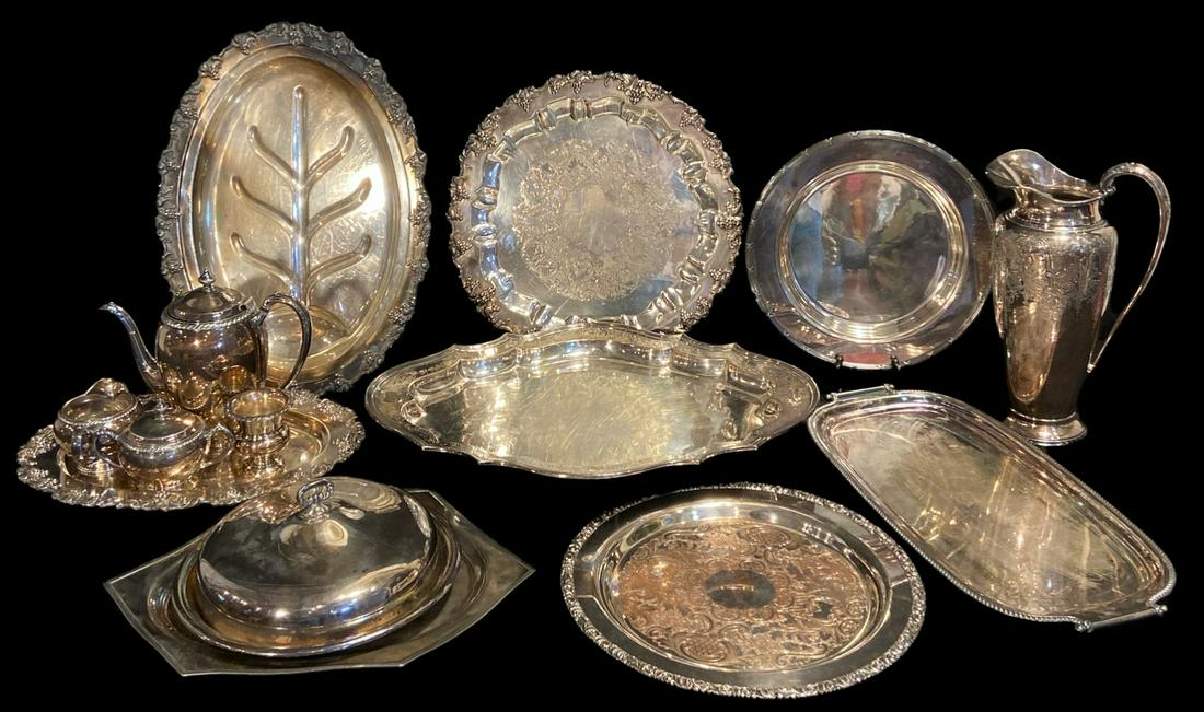 Collection Silverplate Trays & Serving Dishes (1 of 3)