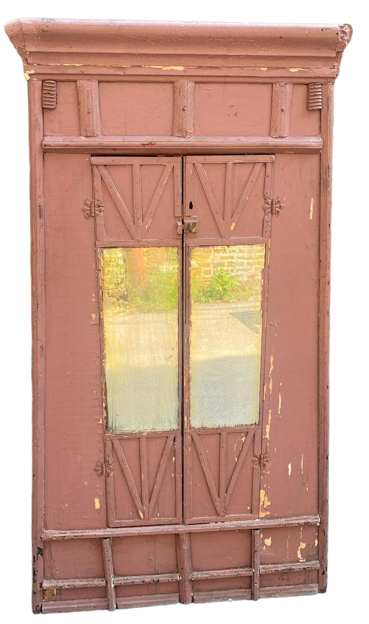 Terrific Old Folk Art Naive Primitive Cabinet (1 of 5)