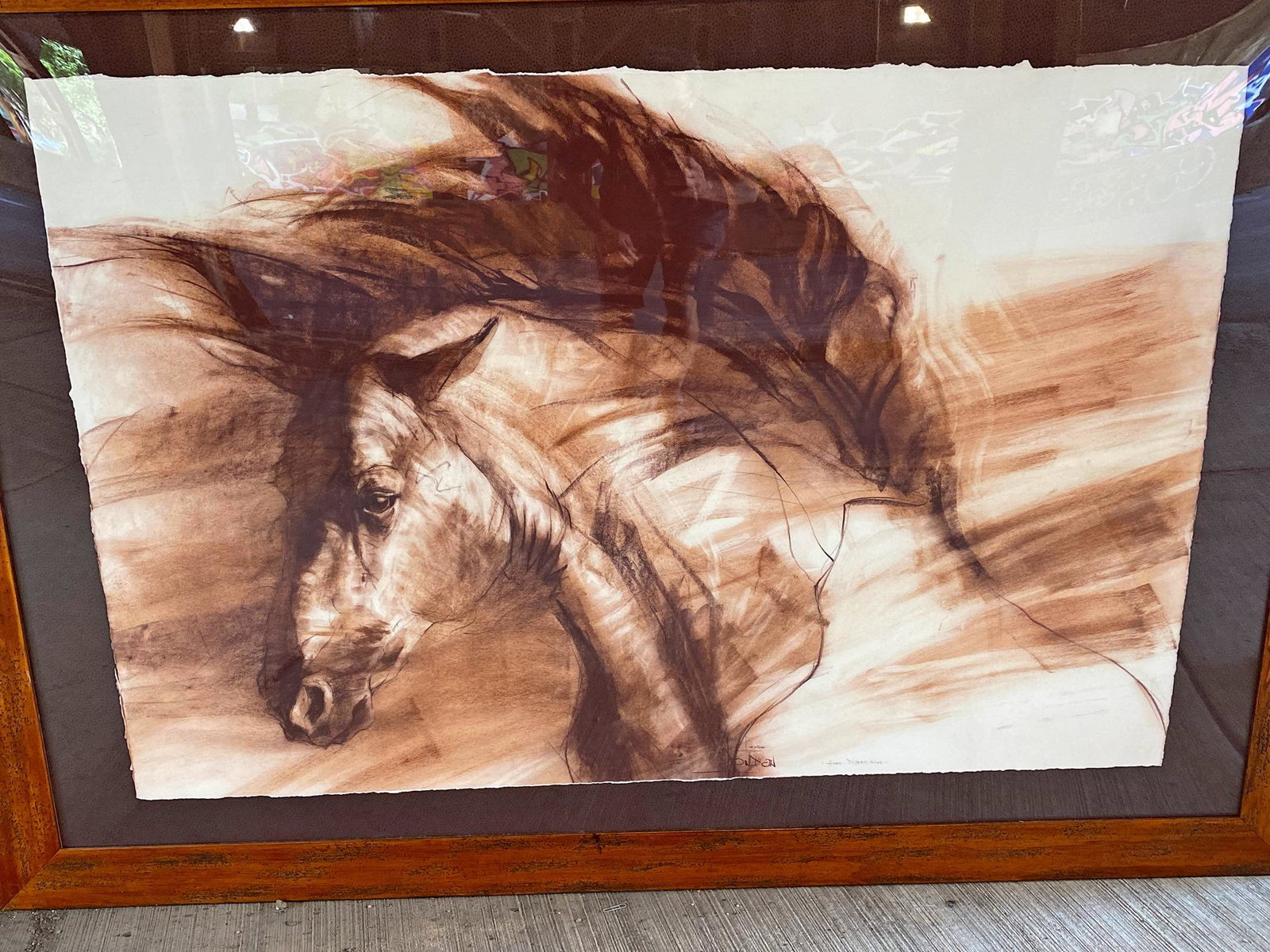 Large Scale Wild Horse Giclee on Paper ANNE LONDON "HIGH DESERT WIND" (1 of 5)