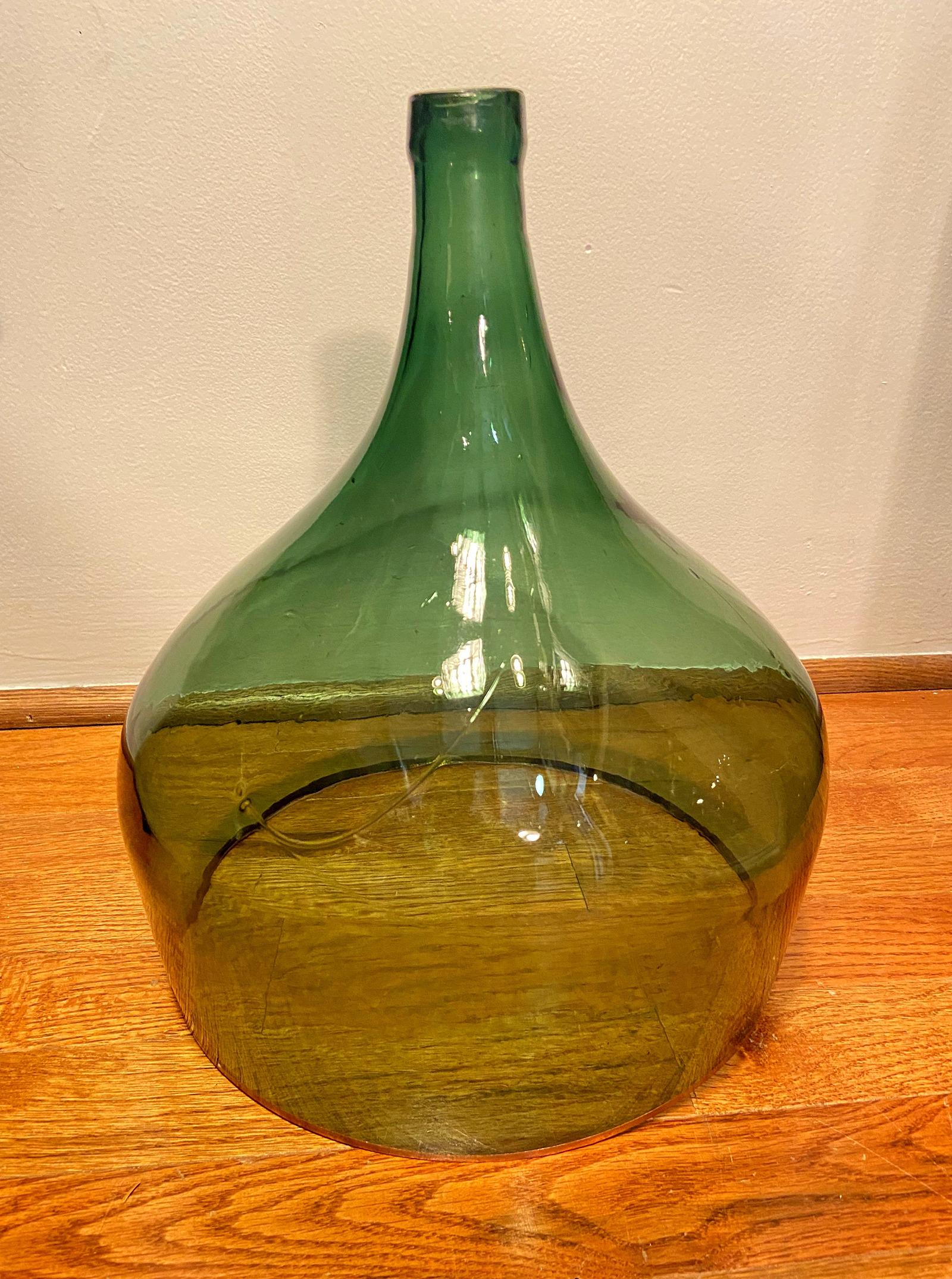 French Demijohn Wine Cloche: 16 in H x 10 in DIA