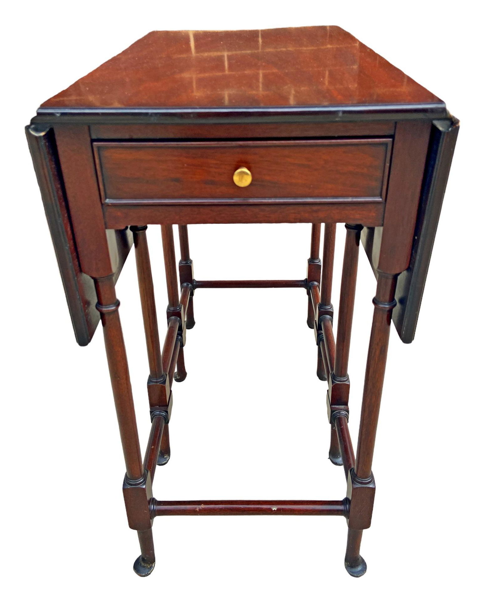 Antique KINDEL Mahogany Gateleg Table with Drawer (1 of 6)