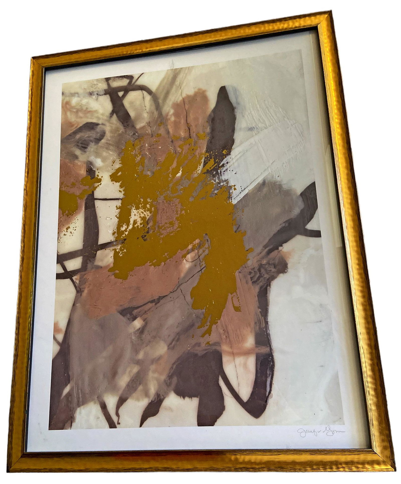 Embellished Signed Lithograph Contemporary Abstract Art (1 of 4)