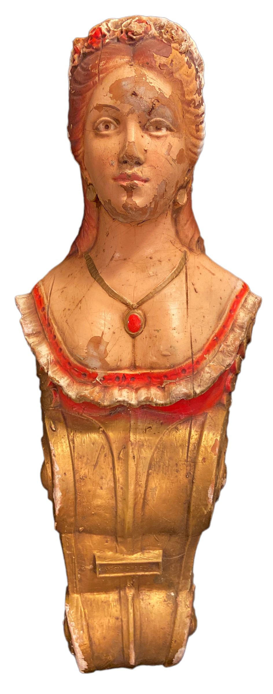 Vintage "Mystic Belle" Sea Maiden Ship Figurehead (1 of 3)