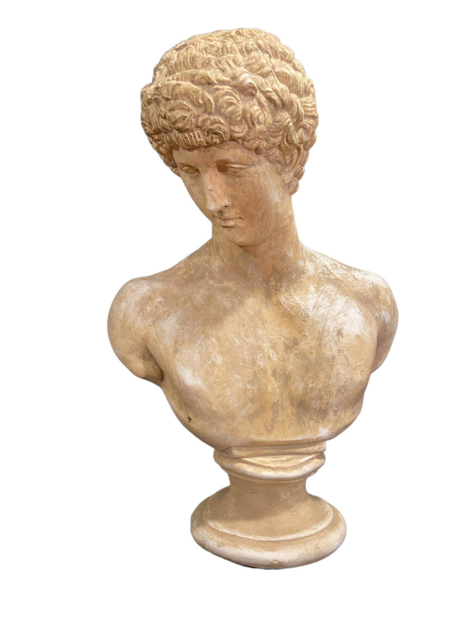 Italian Hermes Capitolino Composite Bust: 23.25 in H x 16.5 in W shoulder to shoulder x 10 in D