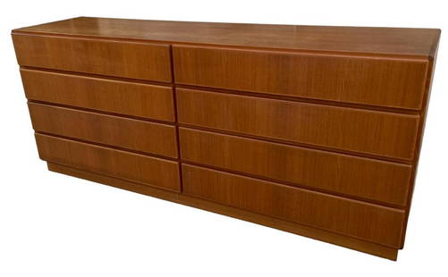 Mid Century KOMFORT DENMARK Low Credenza: 72in L x 30in H x 19in D