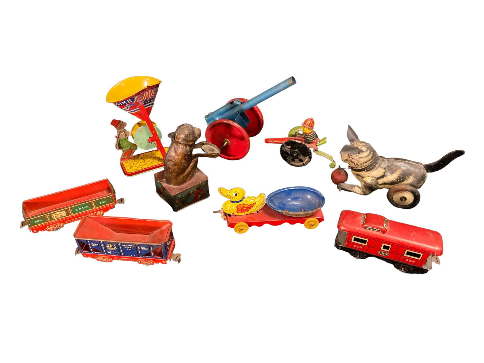 Collection Old Tin, Sand, Cannon Toys J.CHEIN Busy Mike (1 of 3)