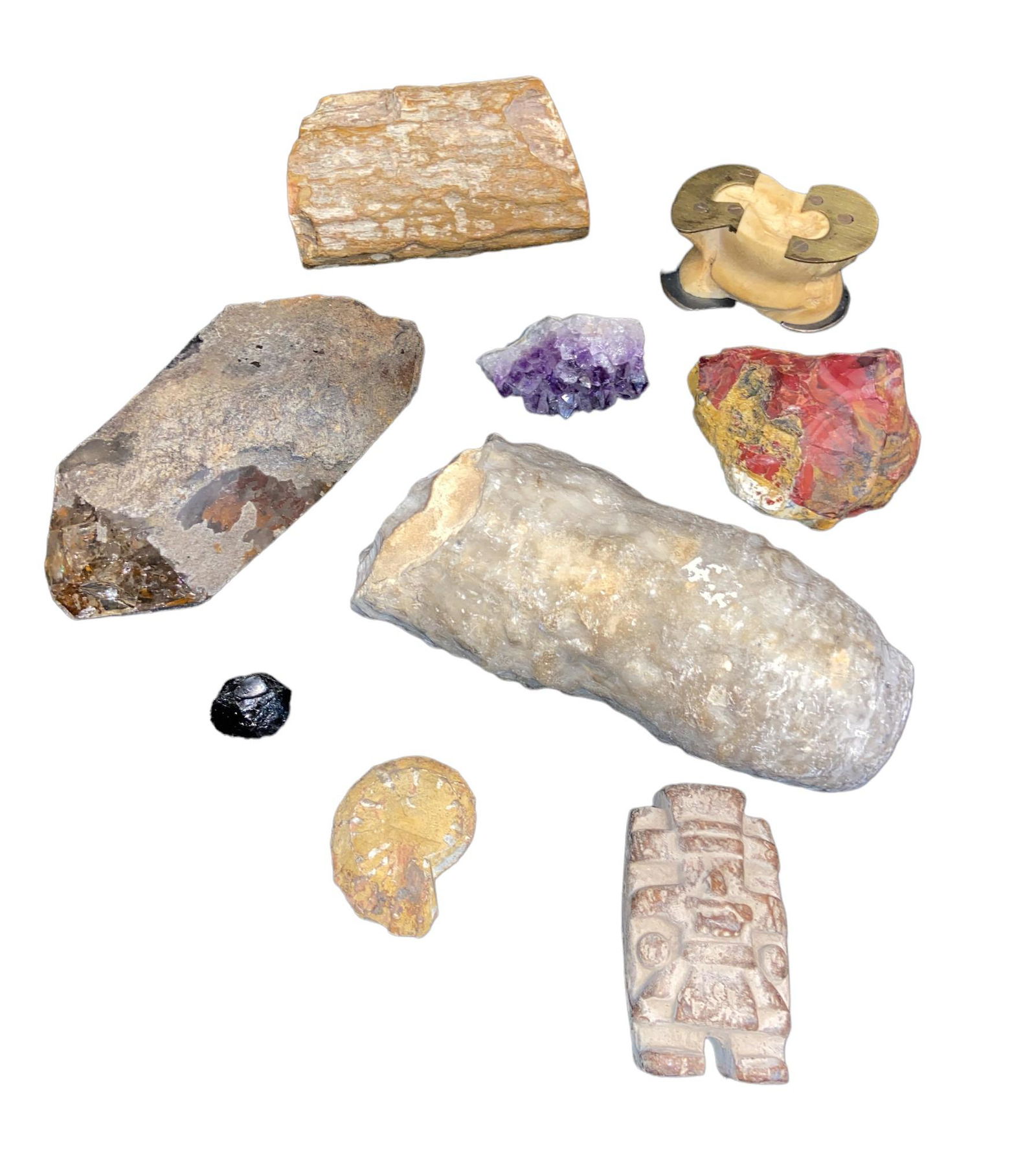 Collection Assorted Geodes & More AMETHYST, NAUTICAL FOSSIL (1 of 4)