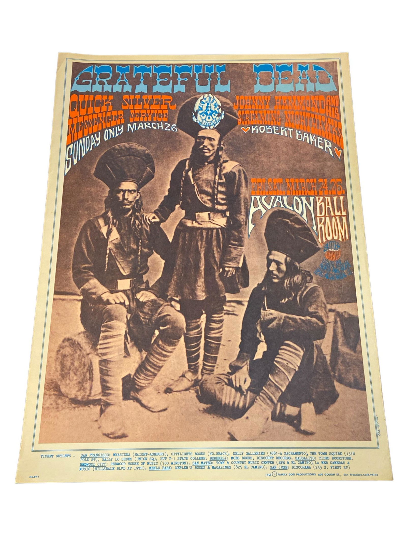 THREE INDIAN DUDES; GRATEFUL DEAD, JOHNNY HAMMOND and HIS SCREAMING NIGHTHAWKS,  ROBERT BAKER and (1 of 6)