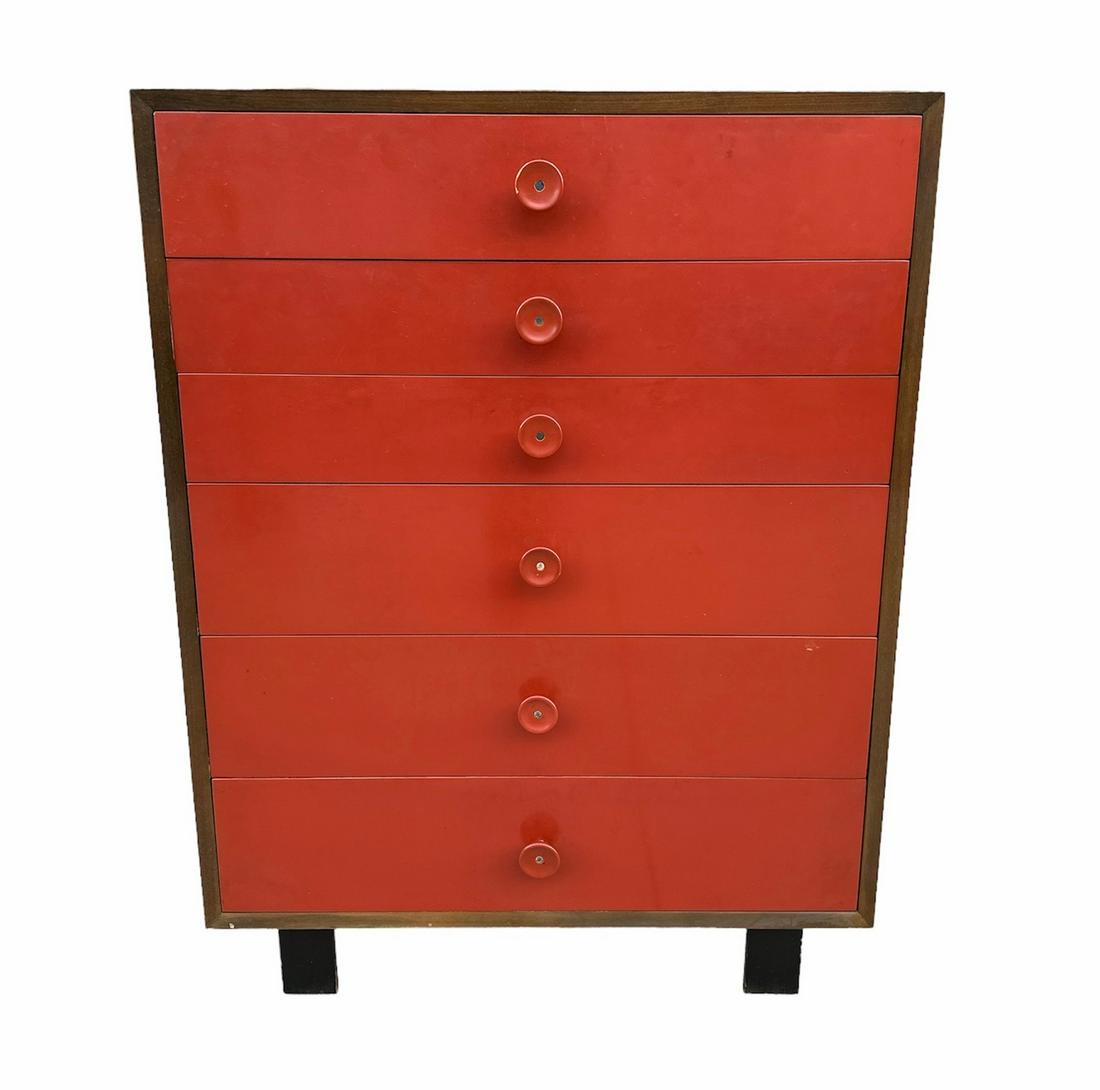 GEORGE NELSON for HERMAN MILLER Highboy Dresser: 46in H x 34in W x 18.5in D
