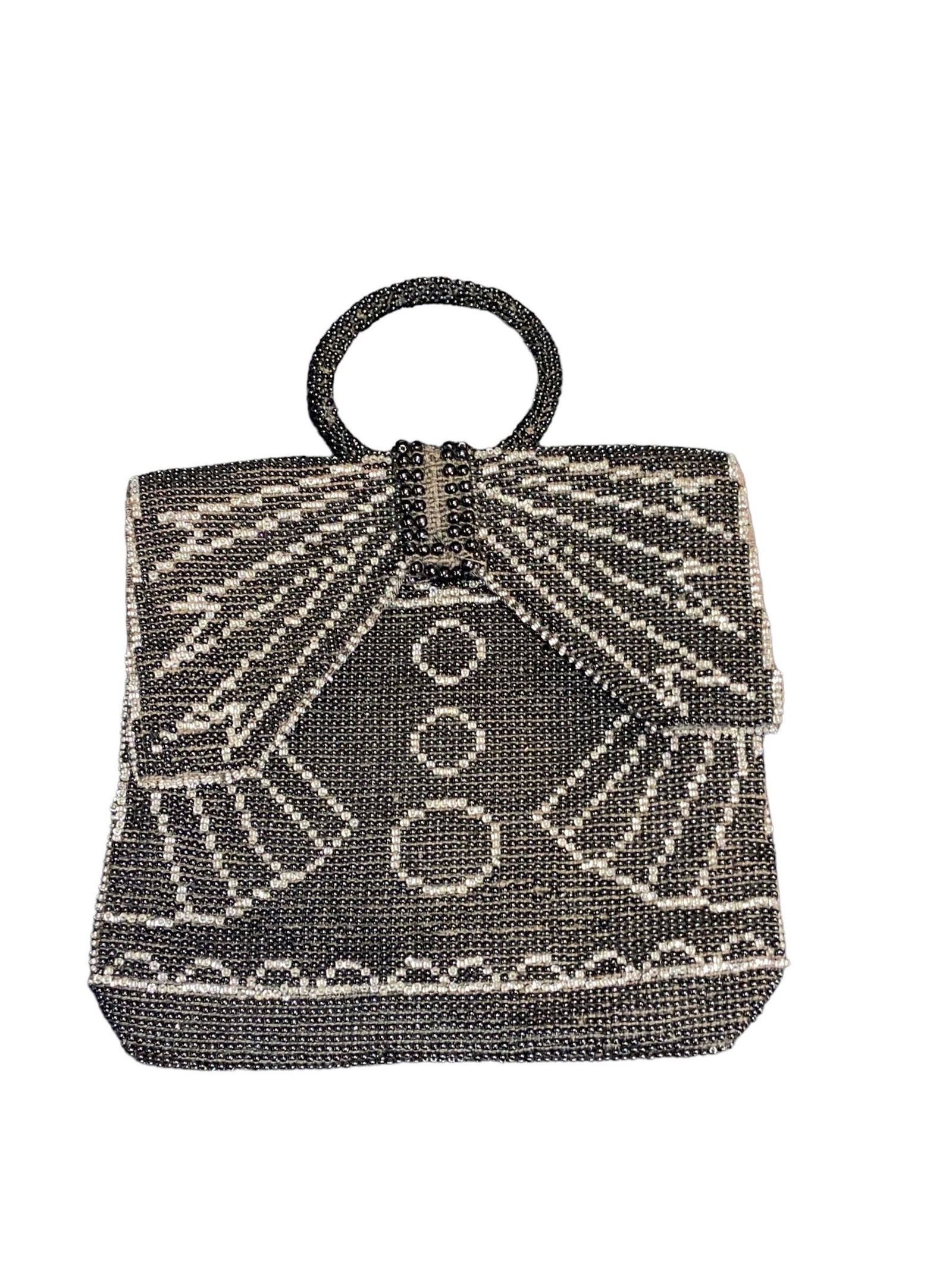 Art Deco Black Evening Purse (1 of 4)