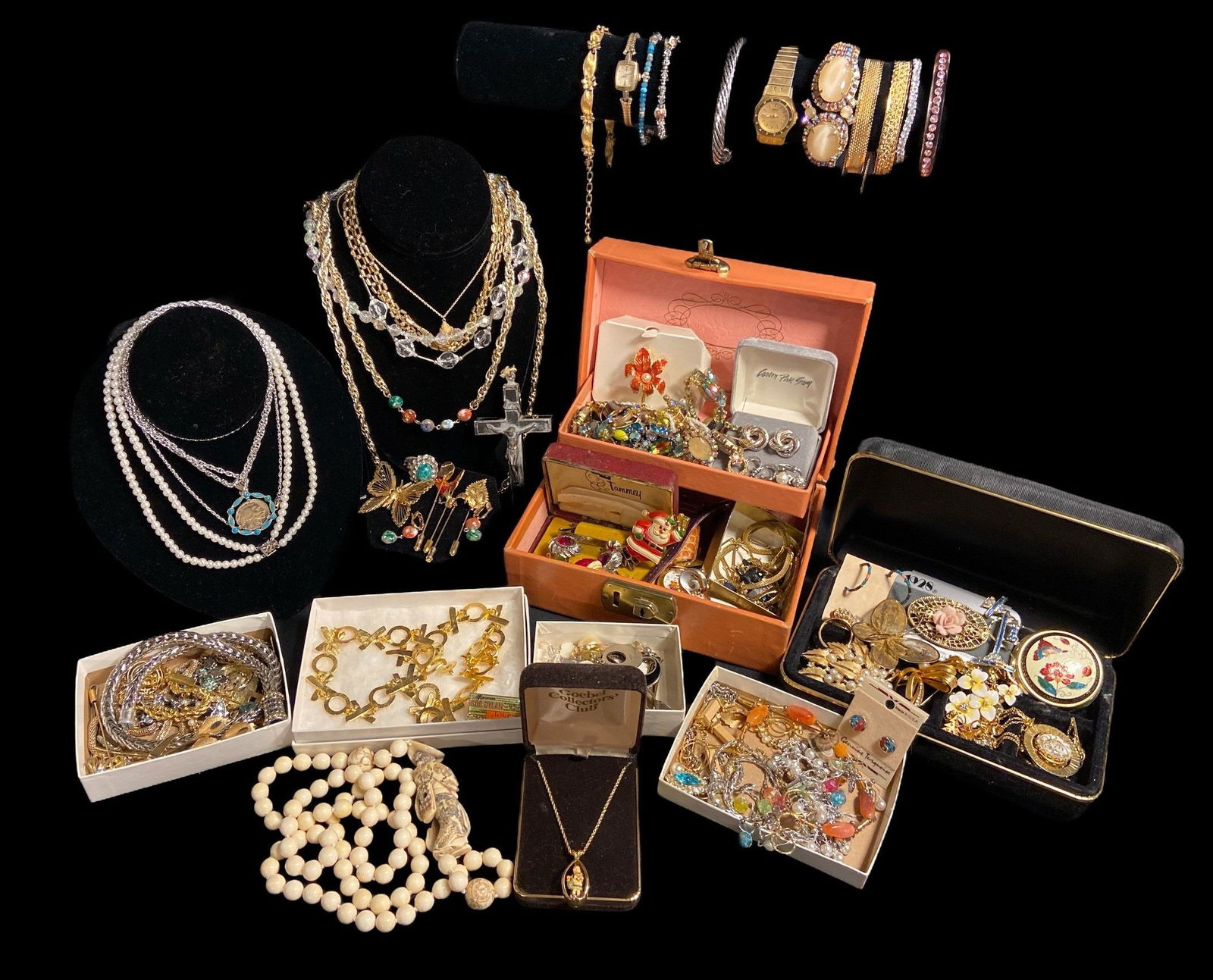 Large Collection Some Sterling Silver Costume Jewelry HUMMEL Necklace (1 of 6)