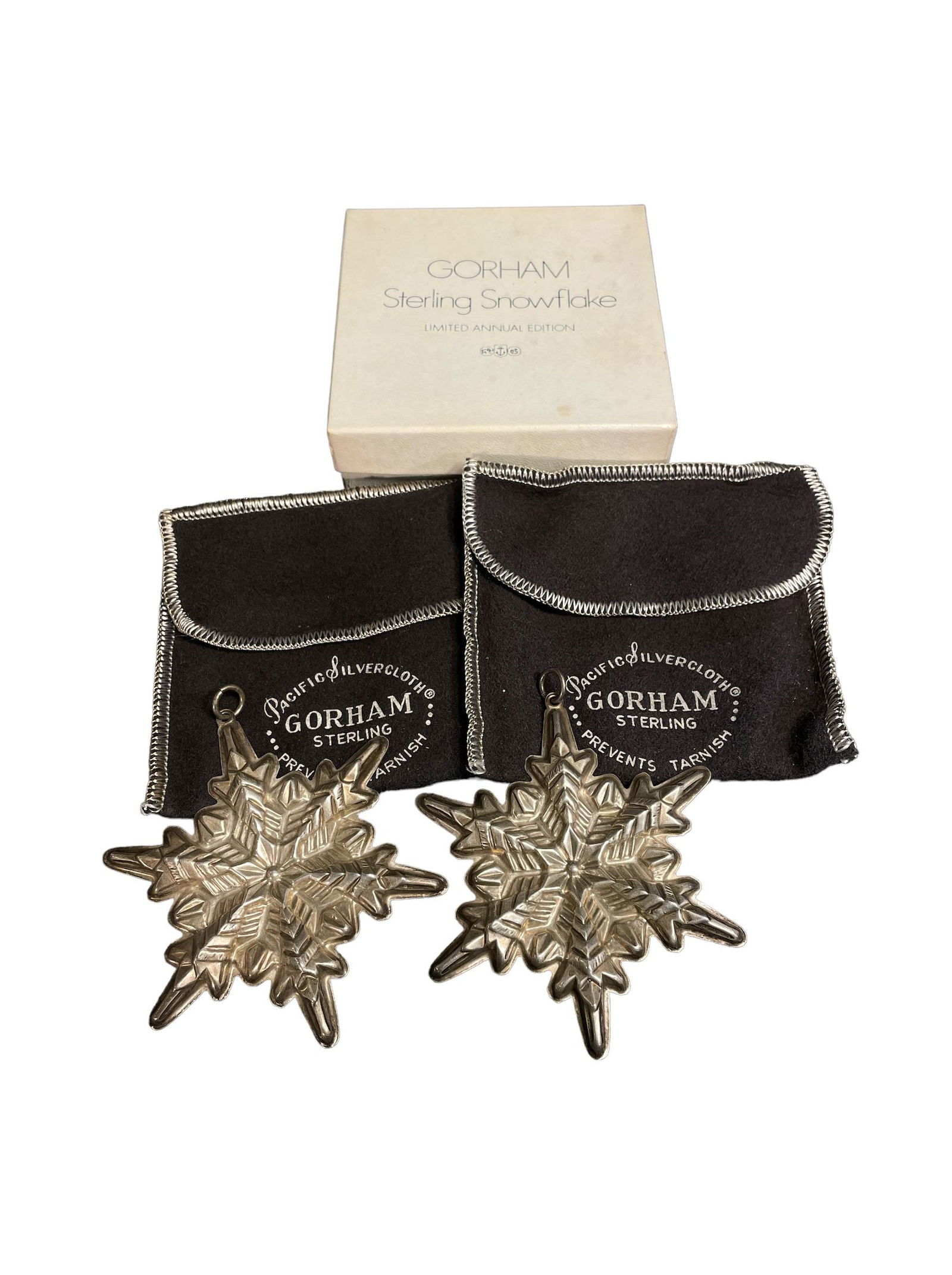 GORHAM Sterling Silver Snowflake Ornaments (1 of 5)