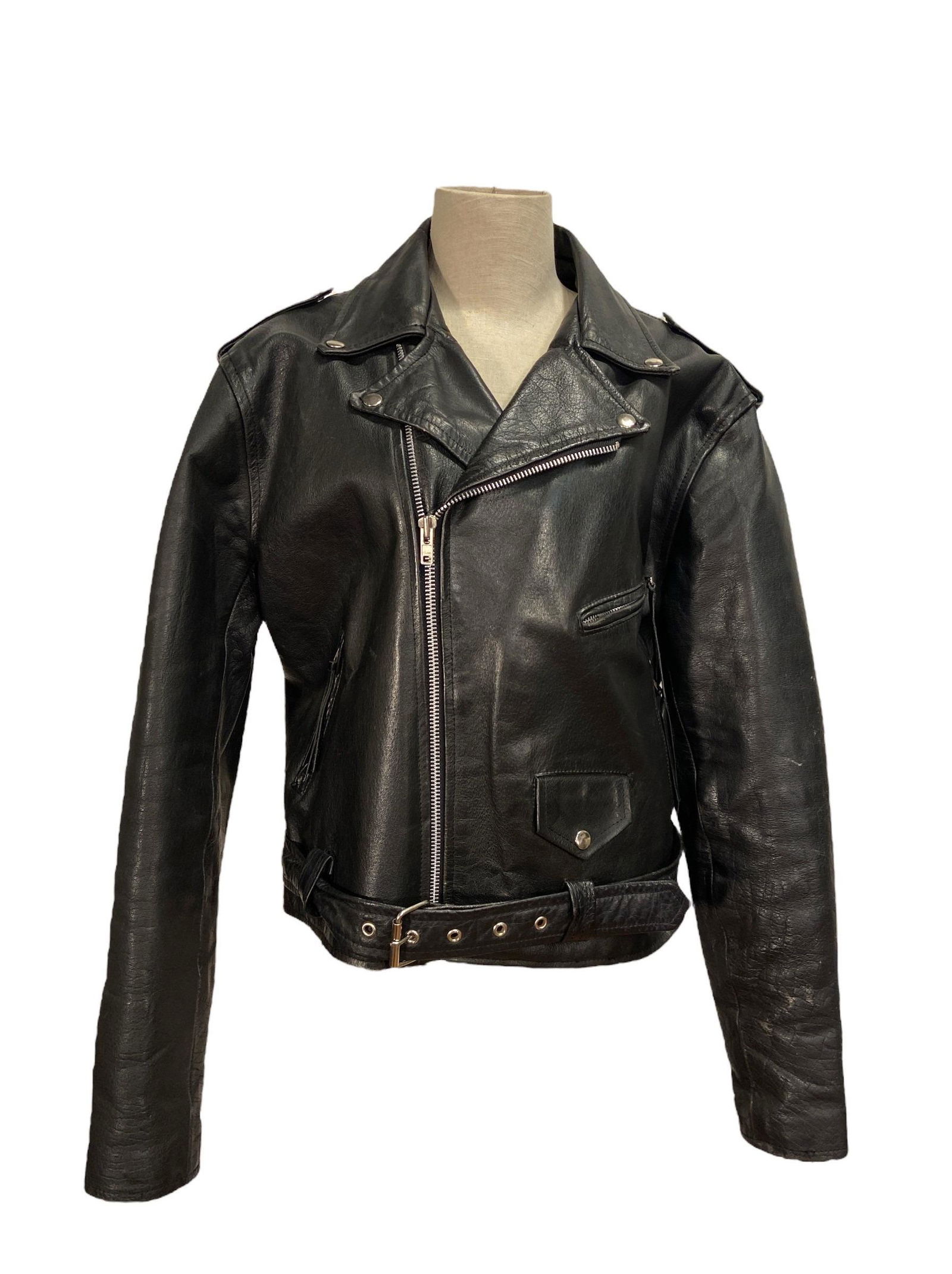 Vintage PROTECH Unisex Motorcycle Leather Jacket (1 of 9)