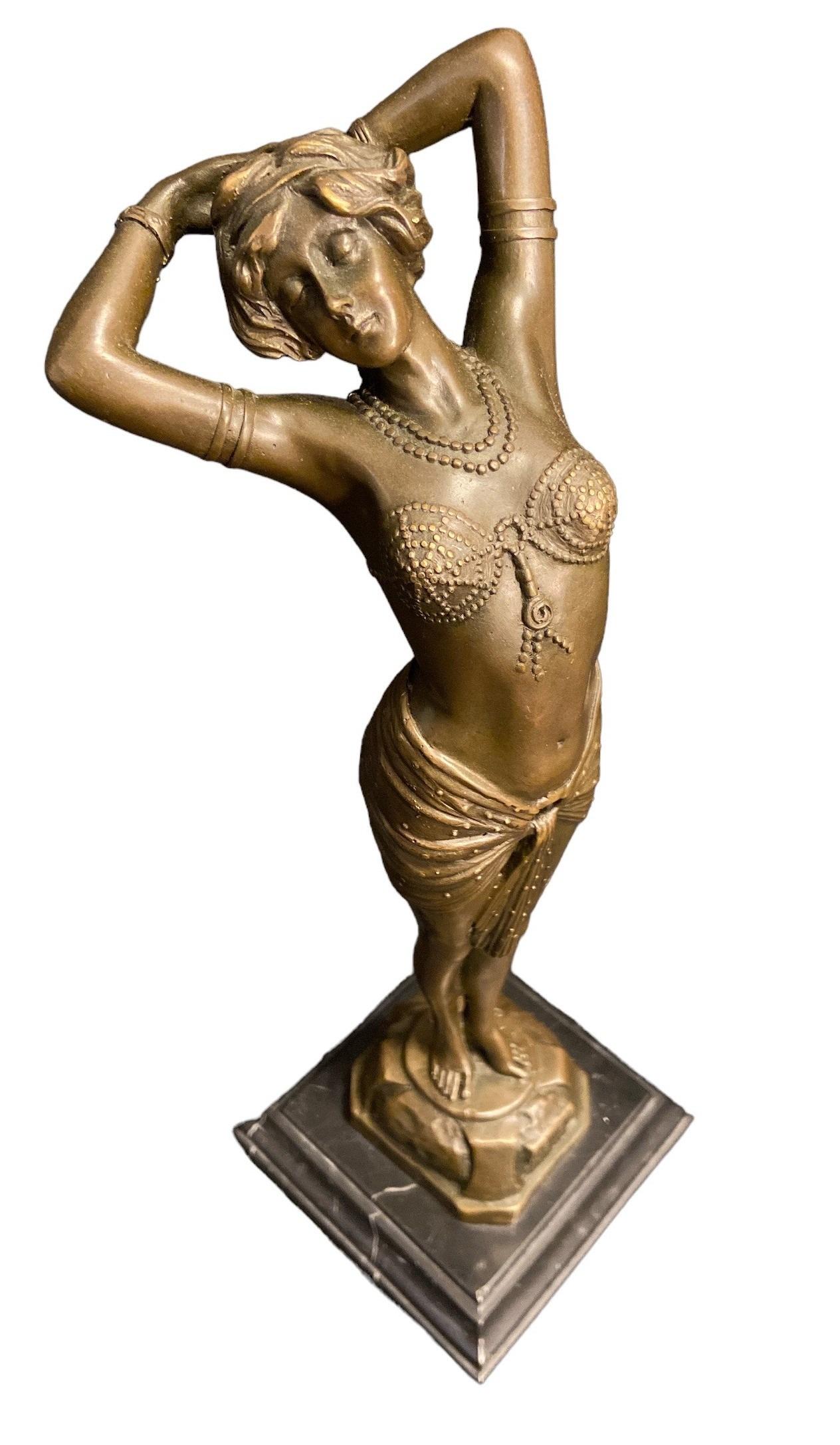Art Deco Bronze "Reveil" signed PHILIPS (1 of 7)