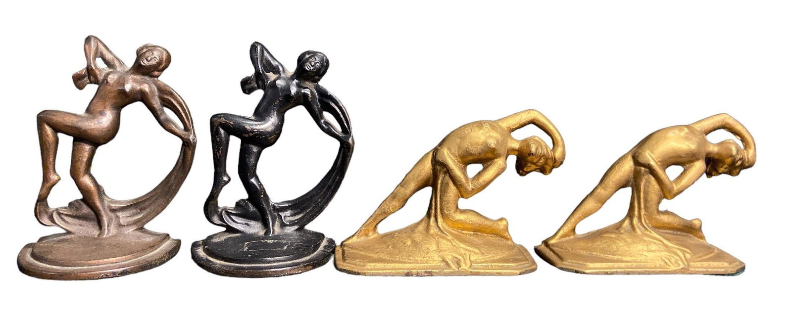Two Sets Art Deco Dancing Lady Bookends (1 of 5)