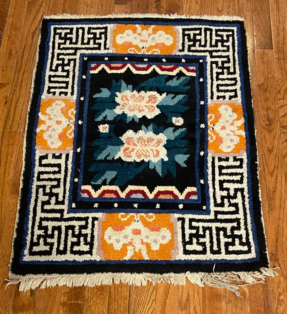 Small Hand Woven Chinese Rug (1 of 5)