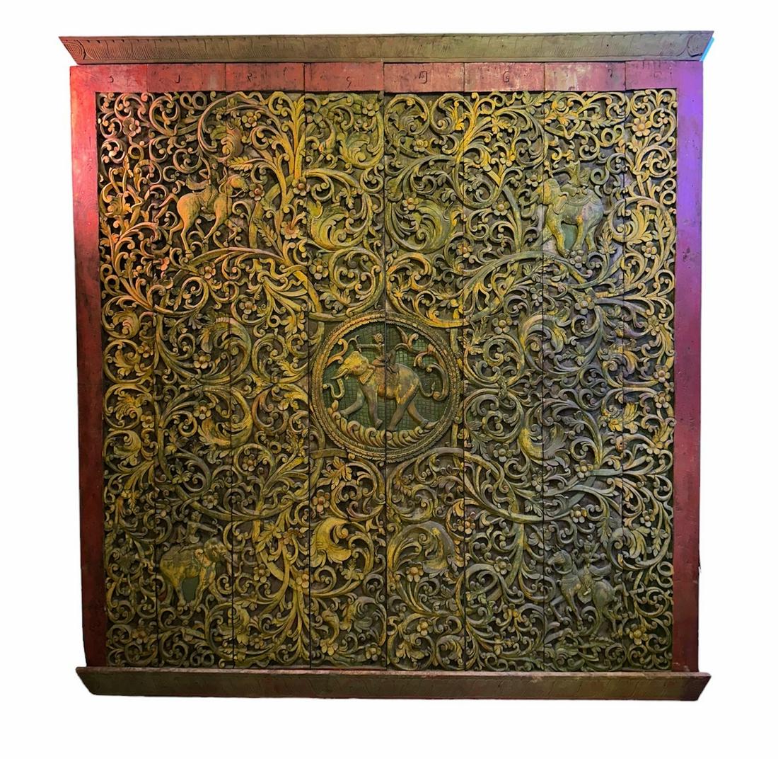 Antique Thai Carved Wood Wall Panel (0265) on Jan 15, 2023 Rivich