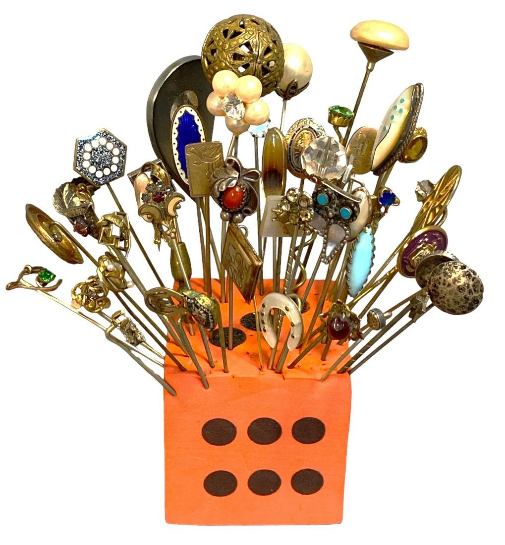 Collection Antique Hat Pins, Some Sterling Silver (1 of 7)