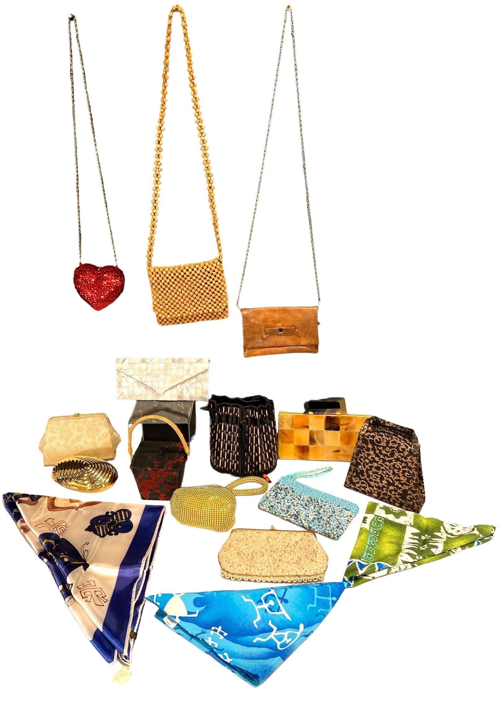 Large Collection Hawaiian Style Evening Bags, Clutches, and Scarves (1 of 6)