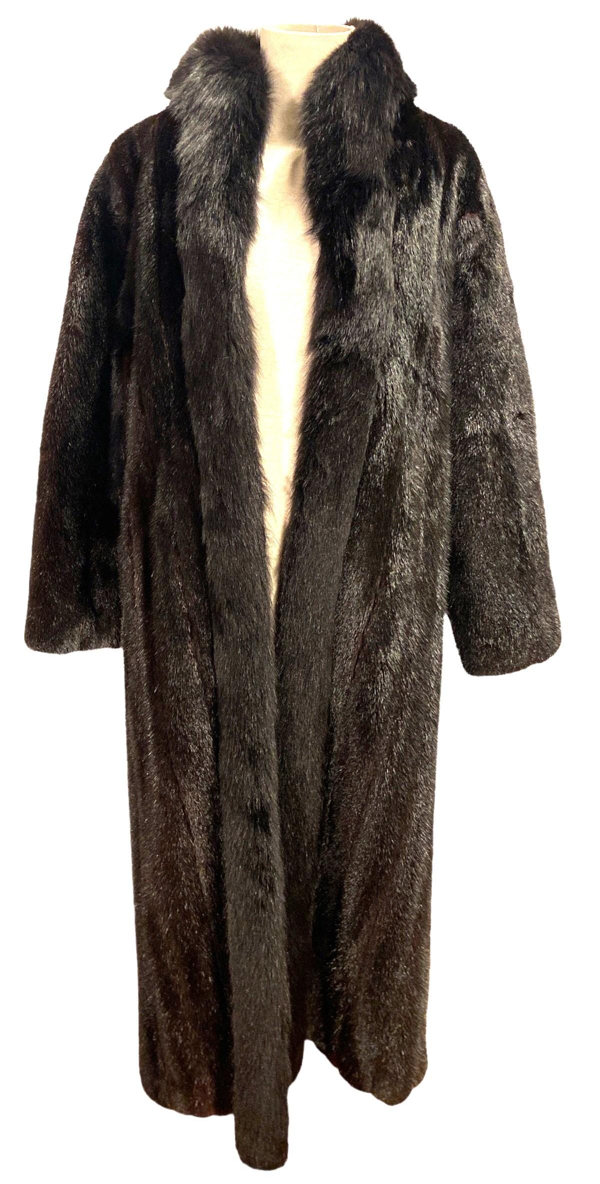 Vintage Full Length Black Mink Fur Coat (1 of 3)