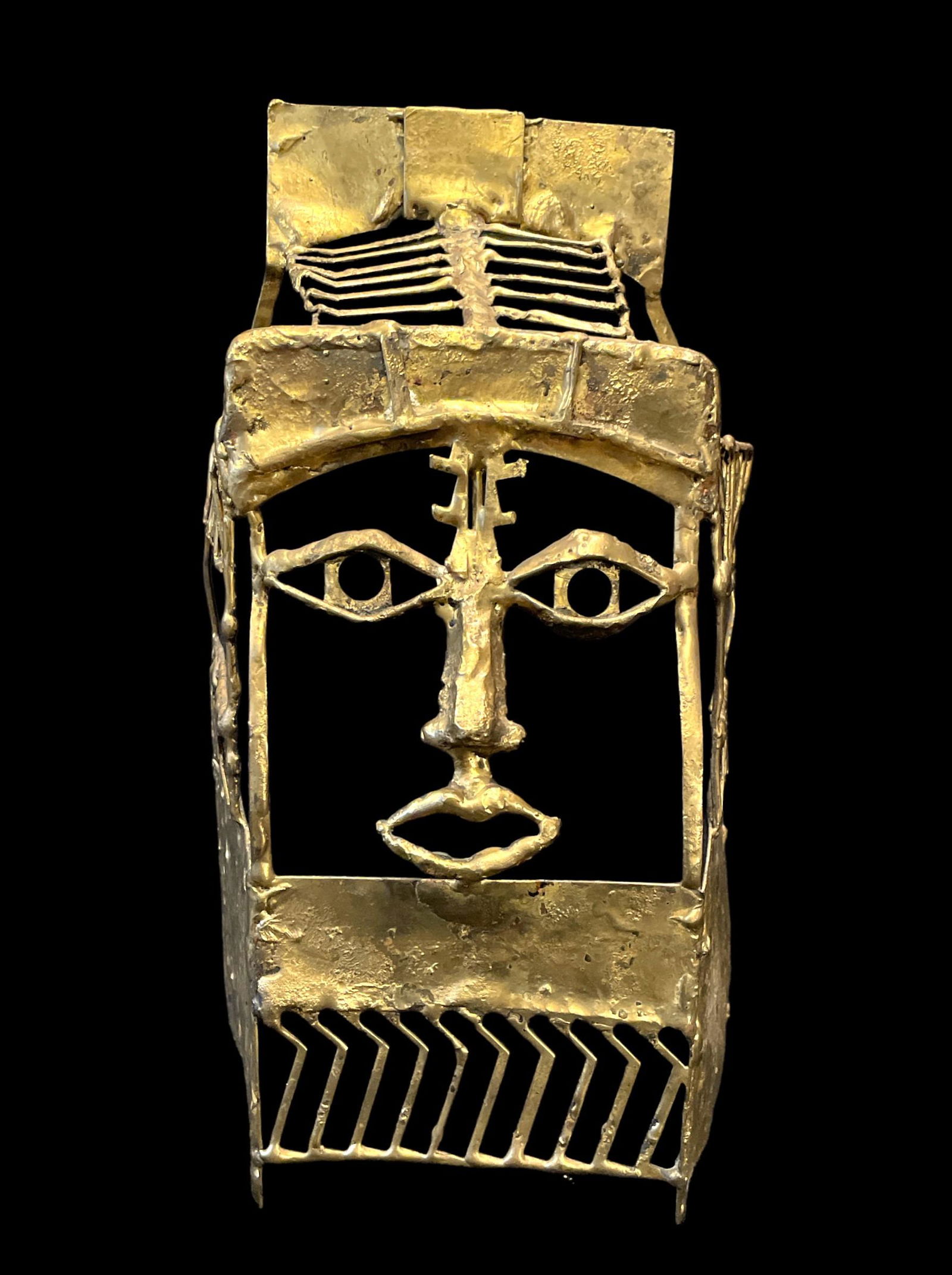 Post Modern Brutalist Face Sculpture (1 of 5)